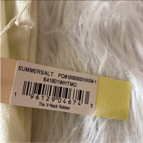 🌞SUMMERSALT the towel terry V-neck romper size M - Picture 4 of 14